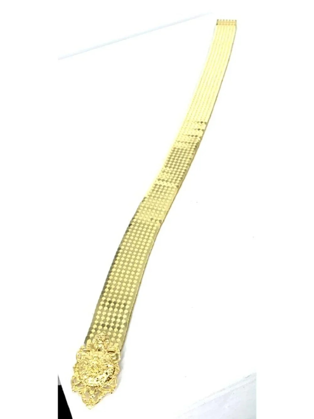 Fish Mermaid Scales Belt Gold Tone Waist Stretch Women’s 35-38